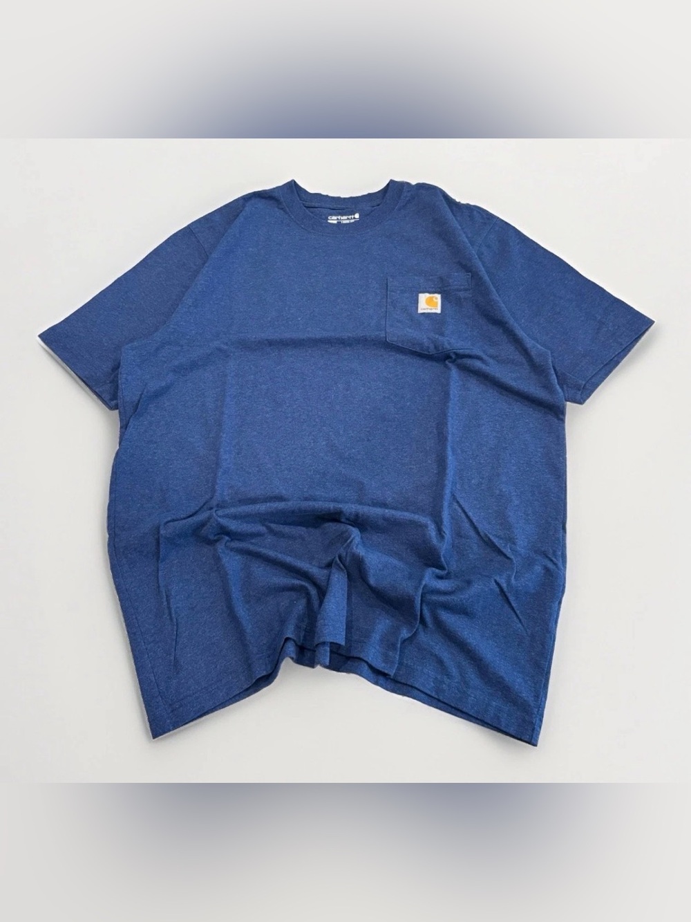 Carhartt Loose Fit T-Shirt Blue Size Large Workwear Tee Heavyweight Pocket